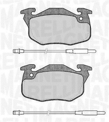 MAGNETI MARELLI Комплект тормозных колодок, дисковый тормоз 363916060168